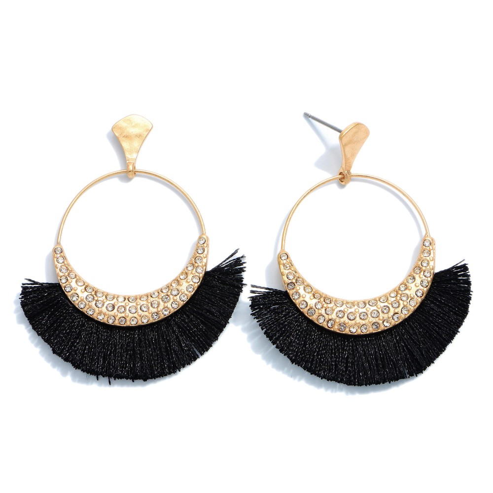 black gold hoop earrings
