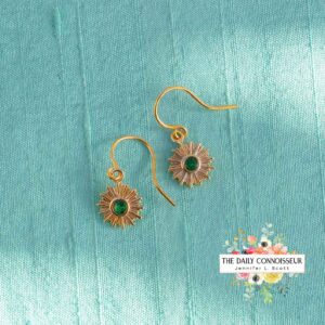 Sunburst Earrings - Featured on the Daily Connoisseur Elegant Dressing for Dressy Occasions video